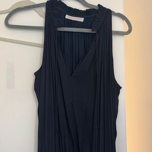 Elegant navy Pleated Dress